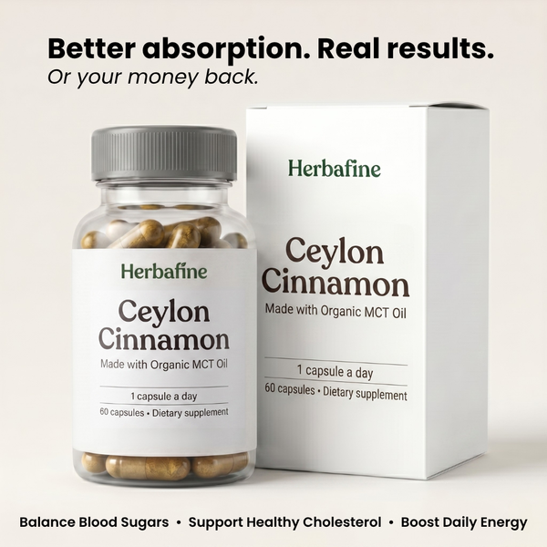 HERBAFINE™ — Ceylon Cinnamon 7200 mg equivalent met MCT-olie