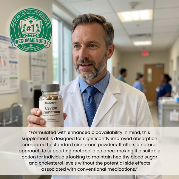 HERBAFINE™ — Ceylon Cinnamon 7200 mg equivalent met MCT-olie
