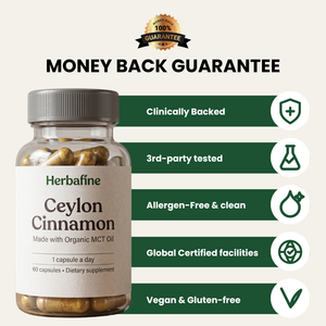 HERBAFINE™ — Ceylon Cinnamon 7200 mg equivalent met MCT-olie
